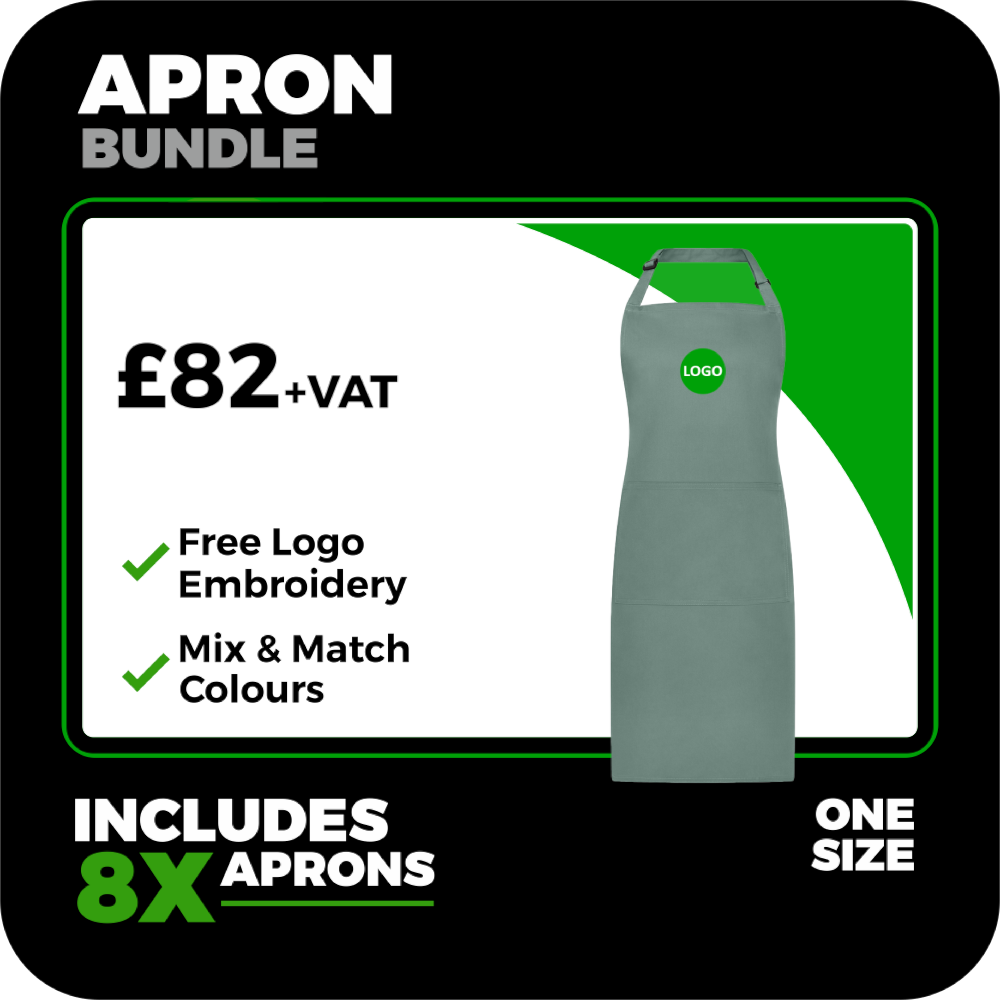 Embroidered Workwear Aprons – Bundle
