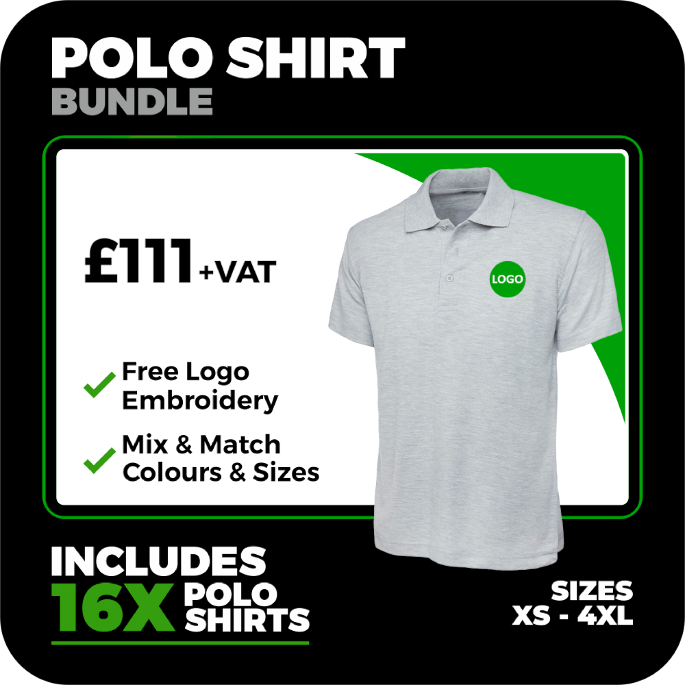 Embroidered Workwear Polo Shirts – Bundle